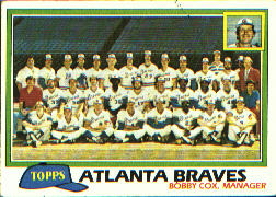 1981 Topps Baseball Cards      675     Braves Team CL#{Bobby Cox MG
